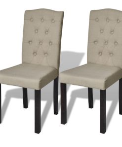 Blagovaonske stolice od tkanine 2 kom boja devine dlake