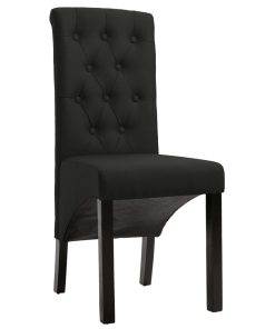 Blagovaonske stolice od tkanine 2 kom crne