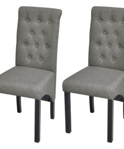 Blagovaonske stolice od tkanine 2 kom svjetlosive