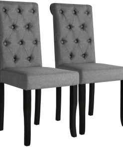 Blagovaonske stolice od tkanine 2 kom tamnosive