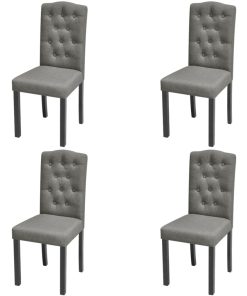 Blagovaonske stolice od tkanine 4 kom sive