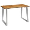 Blagovaonski stol 120 x 65 x 75 cm od bagremovog drva i čelika