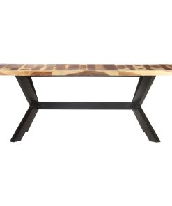 Blagovaonski stol 200 x 100 x 75 cm od masivnog drva s premazom