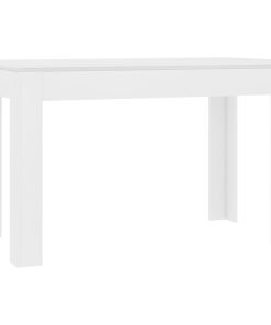 Blagovaonski stol bijeli 120 x 60 x 76 cm od iverice