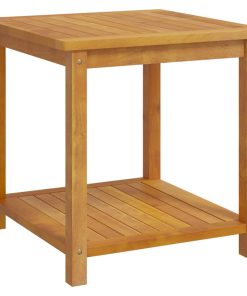 Bočni stolić od masivnog bagremovog drva 45 x 45 x 45 cm