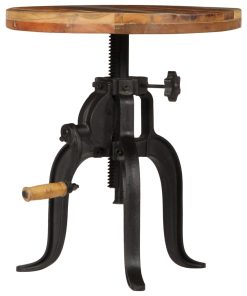 Bočni stolić od obnovljenog drva i željeza 45 x (45 - 62) cm