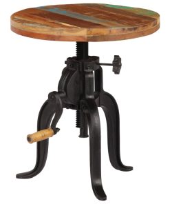 Bočni stolić od obnovljenog drva i željeza 45 x (45 - 62) cm