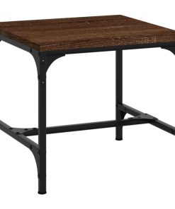 Bočni stolić smeđa boja hrasta 40x40x35 cm konstruirano drvo