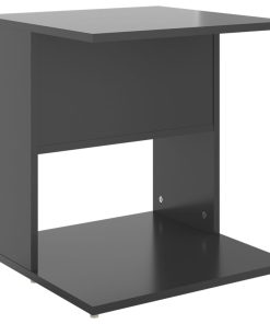 Bočni stolić visoki sjaj sivi 45 x 45 x 48 cm od iverice