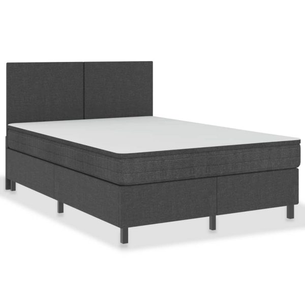 Box spring okvir za krevet od tkanine sivi 140 x 200 cm