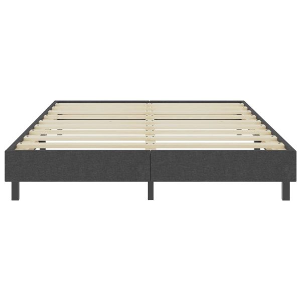 Box spring okvir za krevet od tkanine sivi 160 x 200 cm - Image 4