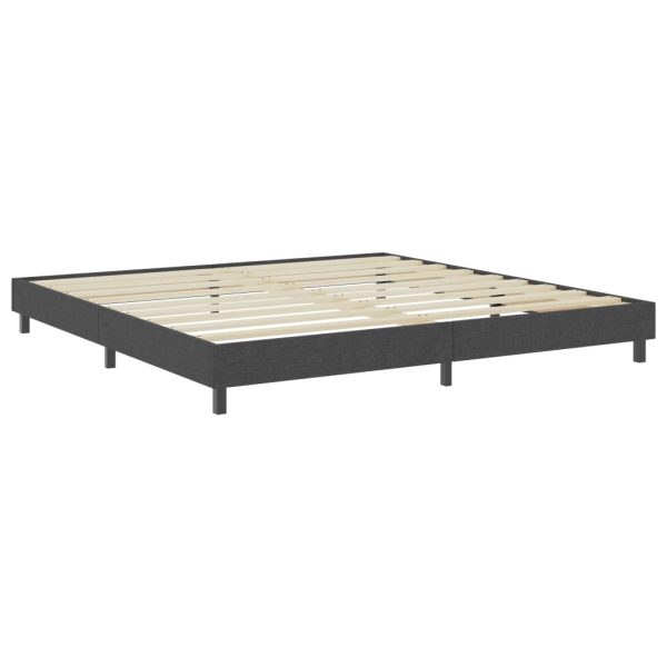 Box spring okvir za krevet od tkanine sivi 200 x 200 cm - Image 3