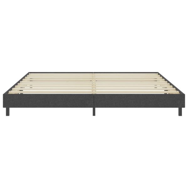 Box spring okvir za krevet od tkanine sivi 200 x 200 cm - Image 4