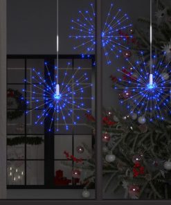 Božićna svjetla s izgledom vatrometa 10 kom plava 20cm 1400 LED