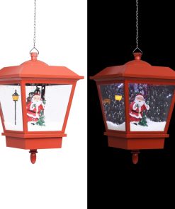 Božićna viseća svjetiljka s Djedom Mrazom LED 27 x 27 x 45 cm
