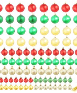 Božićne kuglice 100 komada crvene/zlatne/zelene