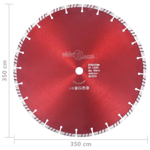 Dijamantni disk za rezanje s turbo segmentima čelični 350 mm - Image 4