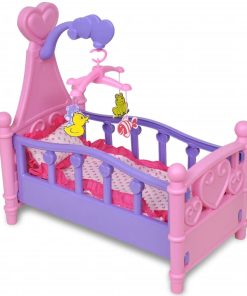 Dječja Igračka Krevet za Lutke pink + ljubičasta boja