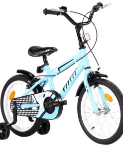Dječji bicikl 16 inča crno-plavi