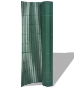 Dvostrana vrtna ograda PVC 90 x 300 cm zelena