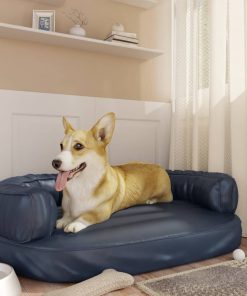 Ergonomski pjenasti krevet za pse modri 88 x 65 cm umjetna koža