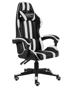 Igraća stolica od umjetne kože crno-bijela