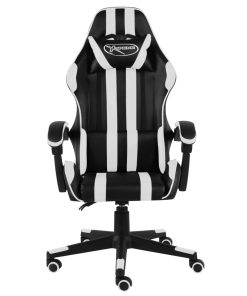 Igraća stolica od umjetne kože crno-bijela
