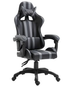 Igraća stolica od umjetne kože siva