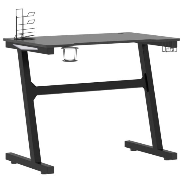 Igraći stol LED s nogama u oblika slova Z crni 90 x 60 x 75 cm - Slika 4