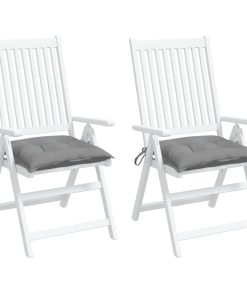 Jastuci za stolice 2 kom sivi 40 x 40 x 7 cm od tkanine
