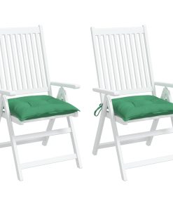 Jastuci za stolice 2 kom zeleni 40 x 40 x 7 cm od tkanine
