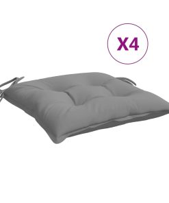 Jastuci za stolice 4 kom sivi 40 x 40 x 7 cm od tkanine