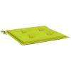 Jastuci za vrtne stolice 6 kom jarko zeleni 50x50x3 cm tkanina