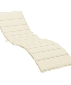 Jastuk za ležaljku za sunčanje krem 200 x 70 x 3 cm od tkanine