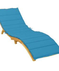 Jastuk za ležaljku za sunčanje plavi 200 x 70 x 3 cm od tkanine