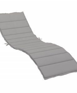 Jastuk za ležaljku za sunčanje sivi 200 x 50 x 3 cm od tkanine