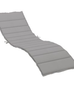 Jastuk za ležaljku za sunčanje sivi 200 x 70 x 3 cm od tkanine