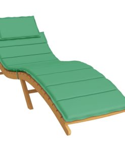 Jastuk za ležaljku za sunčanje zeleni 186 x 58 x 3 cm