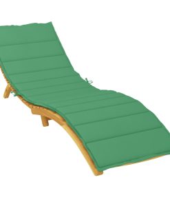 Jastuk za ležaljku za sunčanje zeleni 200x70x3 cm od tkanine