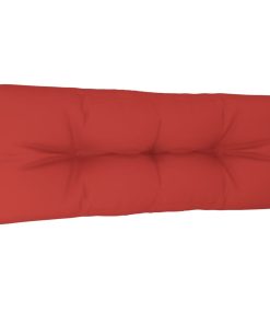 Jastuk za sofu od paleta crveni 120 x 40 x 10 cm