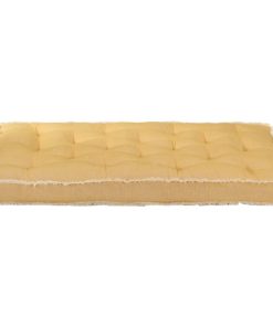 Jastuk za sofu od paleta žuti 120 x 80 x 10 cm