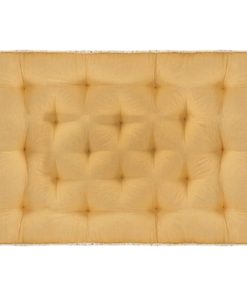 Jastuk za sofu od paleta žuti 120 x 80 x 10 cm