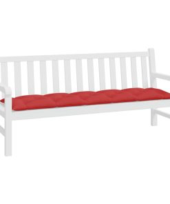 Jastuk za vrtnu klupu crveni 180 x 50 x 7 cm od tkanine