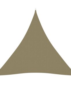 Jedro za zaštitu od sunca od tkanine trokutasto 3 x 3 x 3 m bež