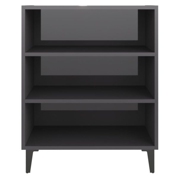 Komoda visoki sjaj sivi 57 x 35 x 70 cm od iverice - Slika 4