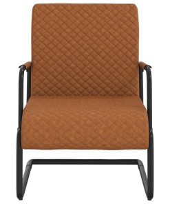 Konzolna stolica od umjetne kože mat smeđa
