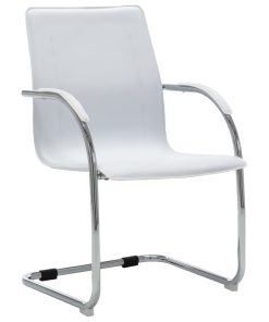 Konzolna uredska stolica od umjetne kože bijela