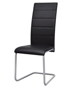 Konzolne blagovaonske stolice od umjetne kože 4 kom crne