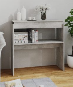 Konzolni stol siva boja betona 80 x 30 x 80 cm od iverice
