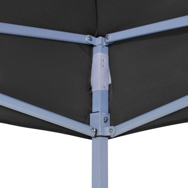 Krov za šator za zabave 3 x 3 m crni 270 g/m² - Slika 4